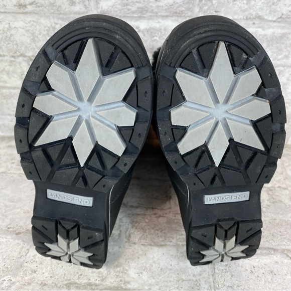 Lands’ End Youth/Adolescent Insulated Black Snow Boots Faux Fur Cuffs size 4M - Picture 8 of 8